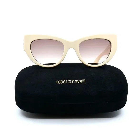 ROBERTO CAVALLI SRC017M IVORY PURPLE GRADIENT AUTHENTIC SUNGLASSES - Picture 8 of 16